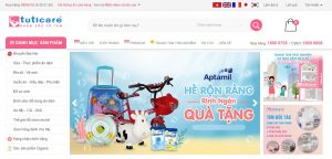 Tuticare - website bán hàng trẻ em tổng hợp